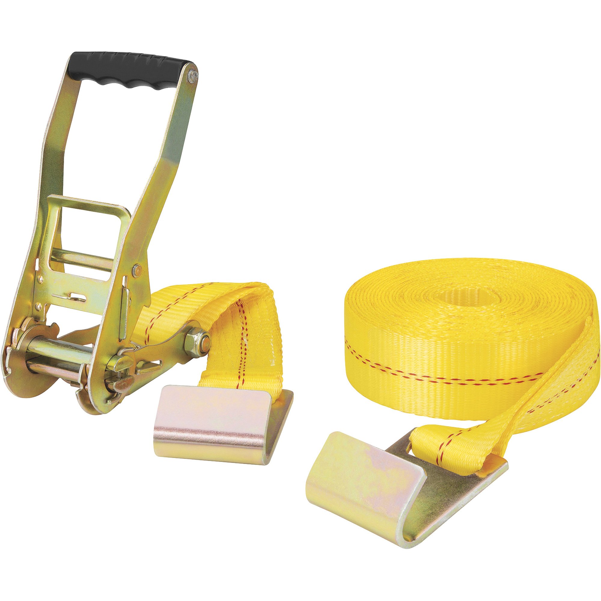SmartStraps Commercial-Grade Ratchet Tie-Down with Double Flat Hooks – 2in. x 27ft., 10,000-Lb. Capacity, Model# 4818
